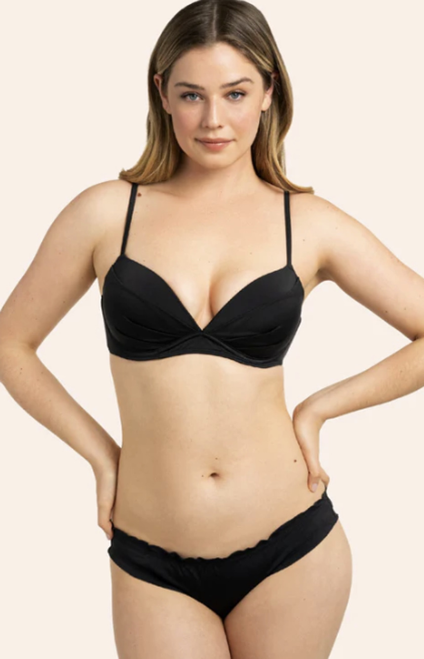 Smart & Sexy Women's M Swim Secret Ruched Back & Ruffled Bikini Bottom OS2-28